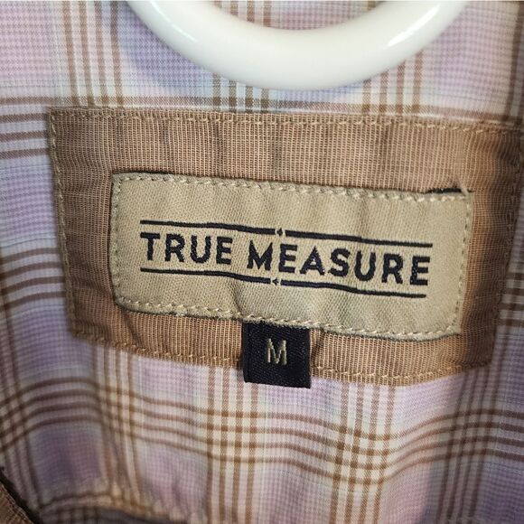 Men's True Measure button-down shirt, size Medium - Picture 2 of 4